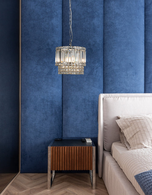 ISLA 3 Light Polished Chrome with Crystal