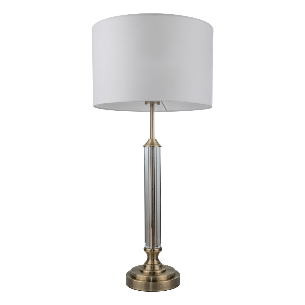 Julie Crystal Antique Brass Table Lamp