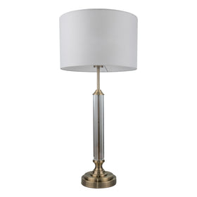 Julie Crystal Antique Brass Table Lamp