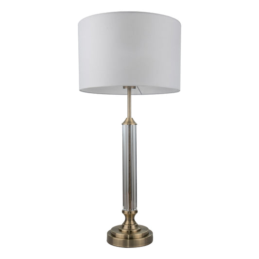Julie Crystal Antique Brass Table Lamp
