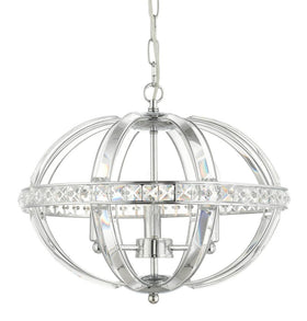 Laura 3 Light Oval Pendant Polished Chrome