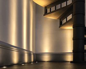 Beam.S - Interior & Exterior Recessed Uplight - Steel