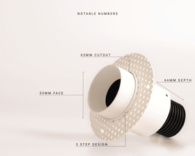 Peep - Plaster-in Trimless Downlight - White