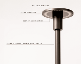 Moon - Exterior 360° Path Light - Grey