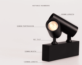 Spot.35.T - Magtrak Magnetic Twin Spotlight - White