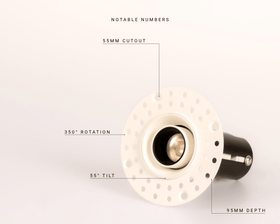 FollowMe.P - Plaster-in Adjustable Spotlight - White
