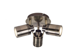 Luxo 3 Light Spotlight Antique Brass