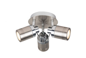 Luxo 3 Light Spotlight Satin Chrome