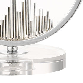Manhattan Polished Chrome and Crystal Table Lamp c/w Shade