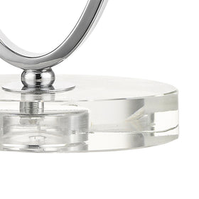 Markle Polished Chrome and Crystal Table Lamp c/w Oval Shade