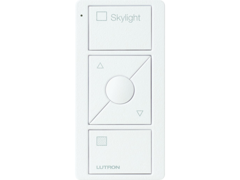 Lutron Pico 3 Button Raise/Lower Skylight Blinds Remote - White