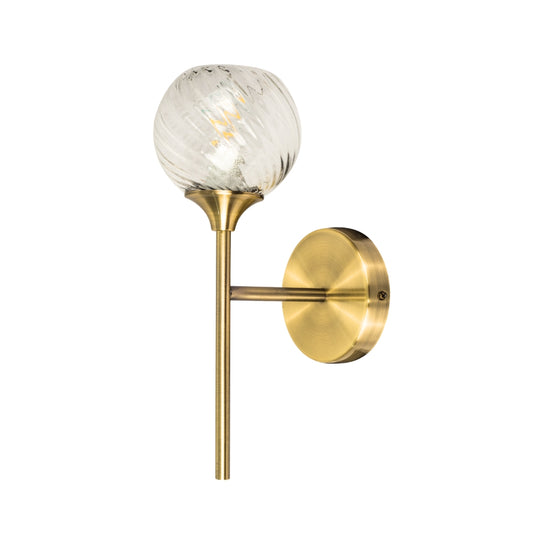 Mona 1 Light Wall Light Antique Brass