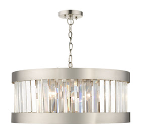 Pandora 5 Light Crystal Pendant Antique Brass