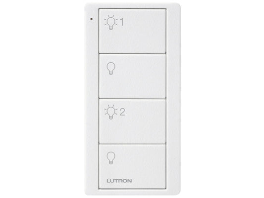 Lutron Pico 4 Button 2-Group Lighting Remote - White