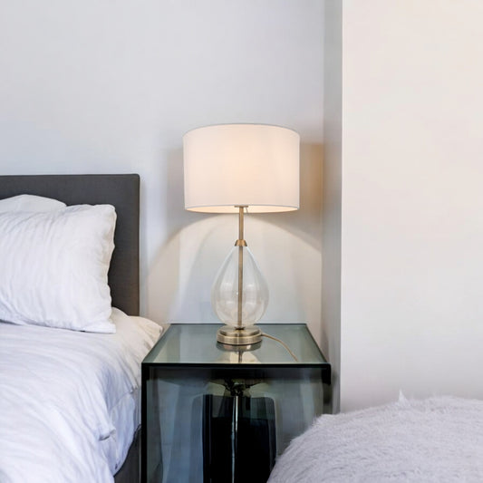 Rayna Crystal Antique Brass Table Lamp