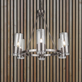Rossa 6 Light Pendant Satin Chrome