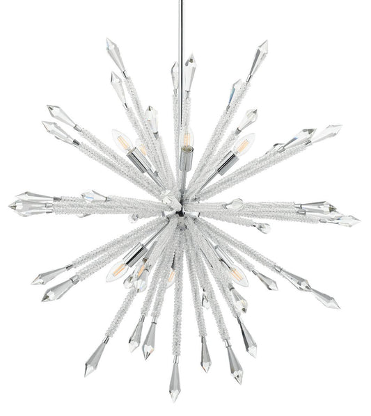 Solaris 10 Light Large Crystal Starburst Pendant
