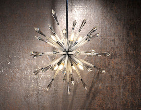 Solaris 8 Light Medium Crystal Starburst Pendant