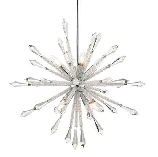 Solaris 8 Light Medium Crystal Starburst Pendant