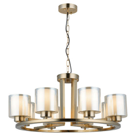 Yara 8 Light Antique Brass Pendant