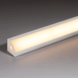 LED corner profile with LED strip