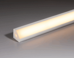 LED corner profile with LED strip