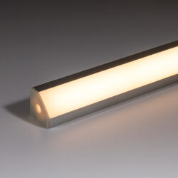 LED corner profile with LED strip