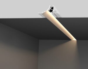 Wall Wash LED Profile - Plaster-in PRO20P White 36 x 95mm - 2m