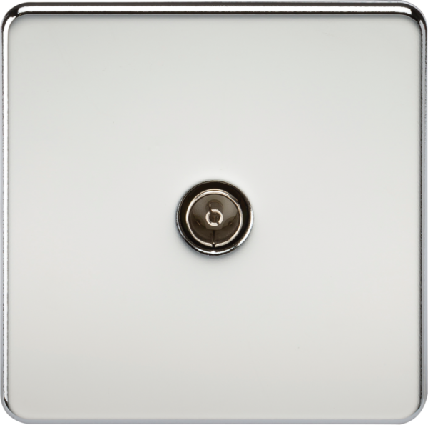 TV Outlet (Non-Isolated) - Polished Chrome