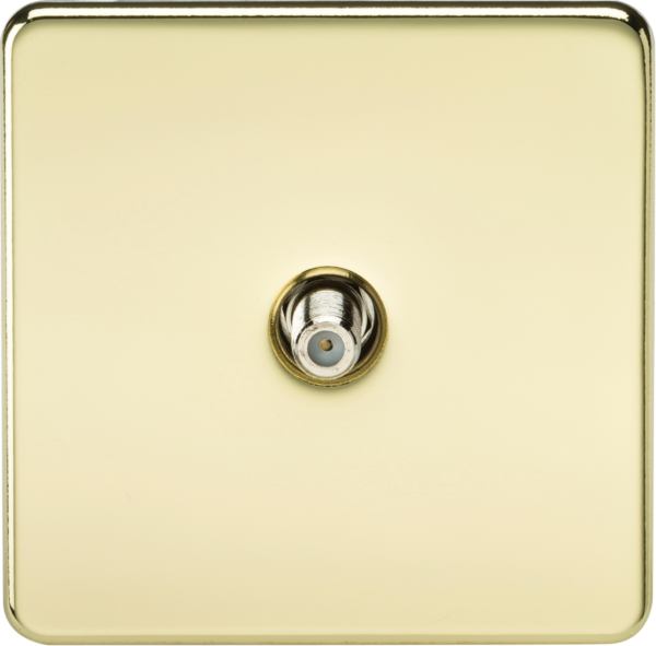 SAT TV Outlet (Non-Isolated) - Polished Brass