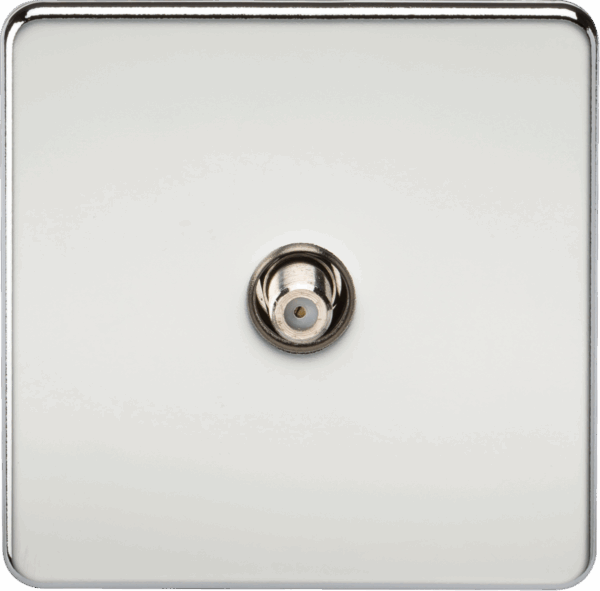 SAT TV Outlet (Non-Isolated) - Polished Chrome