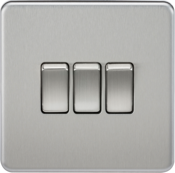 10AX 3G 2-way Switch - Brushed Chrome