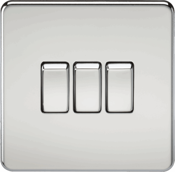 10AX 3G 2-way Switch - Polished Chrome