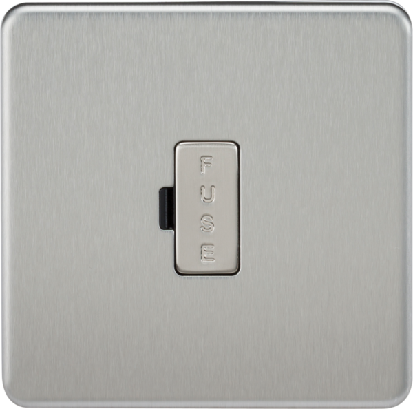 13A Fused Spur Unit - Brushed Chrome