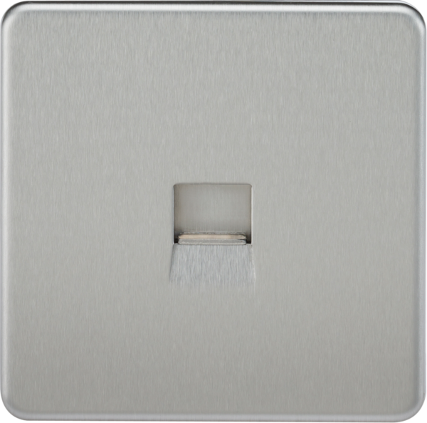 Telephone Extension Socket - Brushed Chrome