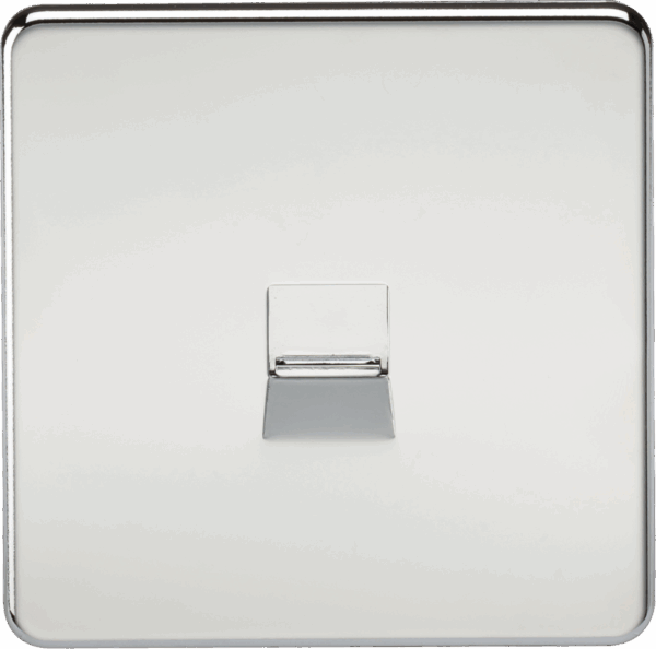Telephone Extension Socket - Polished Chrome