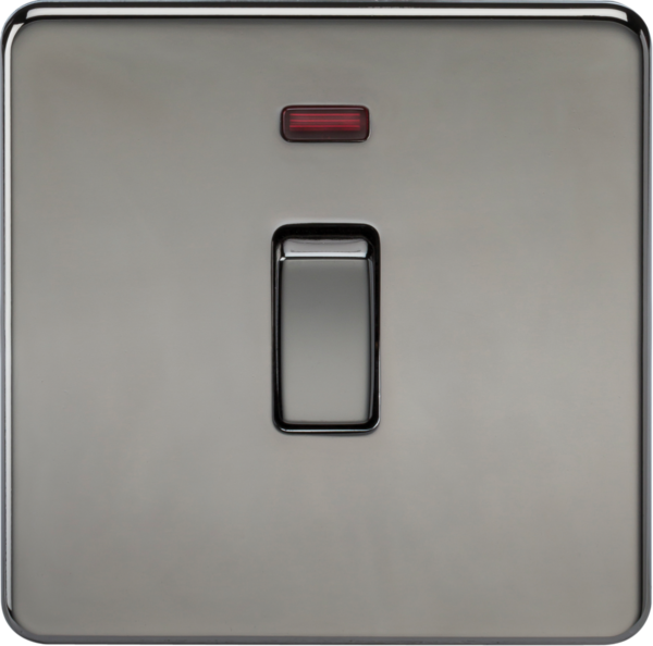 20A 1G DP Switch with Neon - Black Nickel
