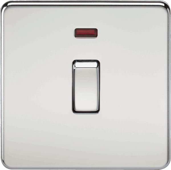 20A 1G DP Switch with Neon - Polished Chrome