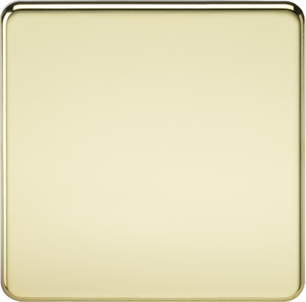 1G Blanking Plate - Polished Brass