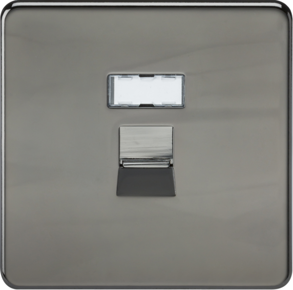 RJ45 Network Outlet - Black Nickel