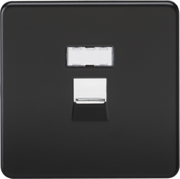 RJ45 Network Outlet - Matt Black