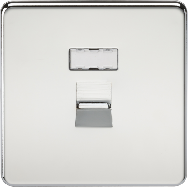 RJ45 Network Outlet - Polished Chrome