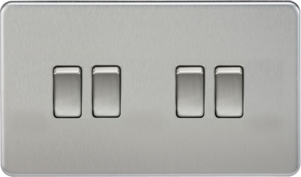 10AX 4G 2-way Switch - Brushed Chrome
