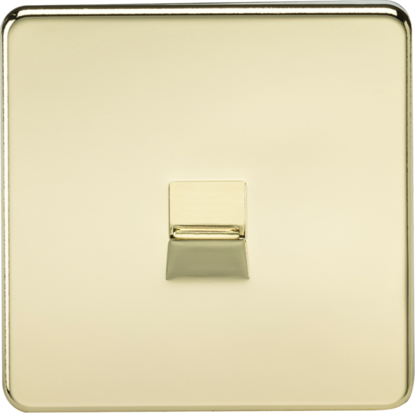 Telephone Master Socket - Polished Brass