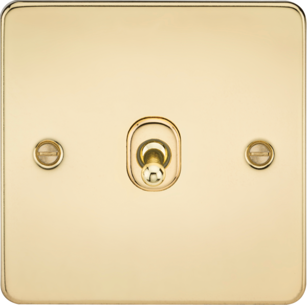 10AX 1G 2-way Toggle Switch - Polished Brass
