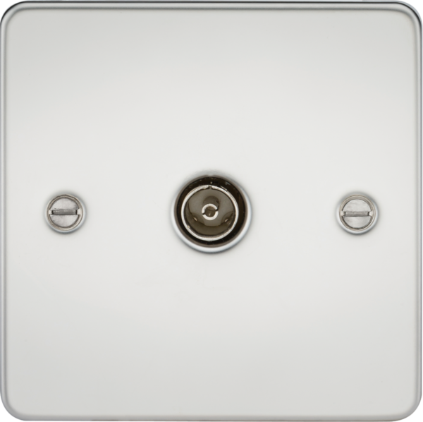 TV Outlet (non-isolated) - Polished Chrome