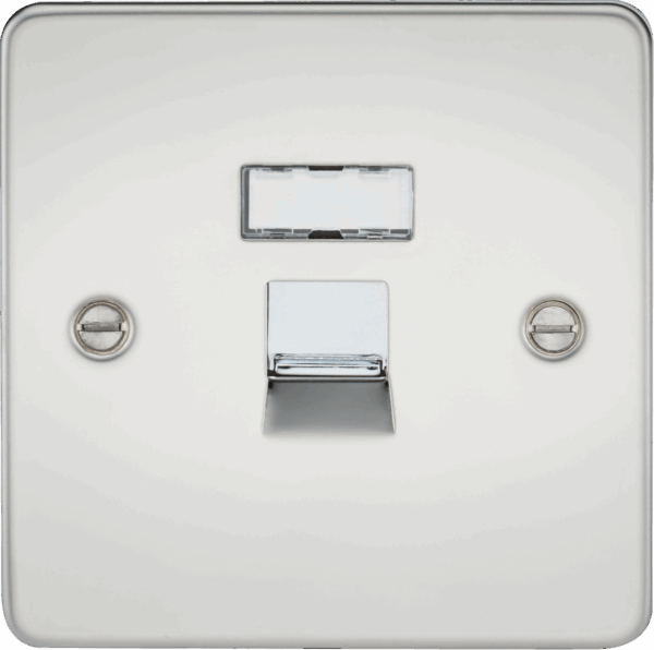 RJ45 Network Outlet - Polished Chrome