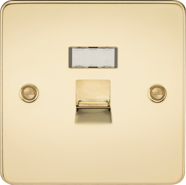 RJ45 Network Outlet - Polished Brass
