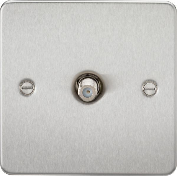 SAT TV Outlet (non-isolated) - Brushed Chrome
