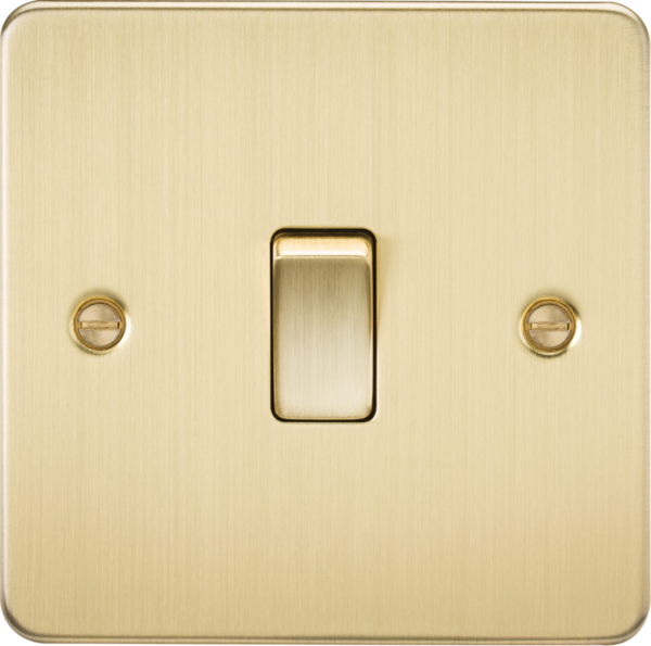 20A 1G DP Switch - Brushed Brass